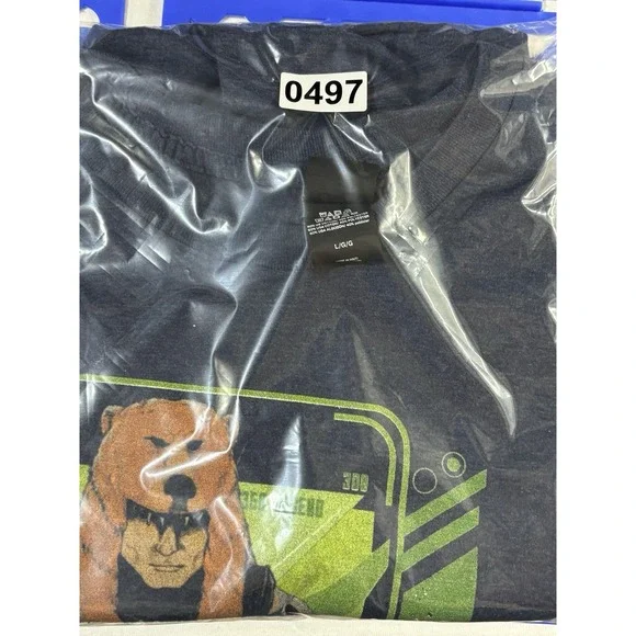 BCA Bear Soldier Graphic T-Shirt Size Large Bear Green Arsenal - Picture 5 of 5
